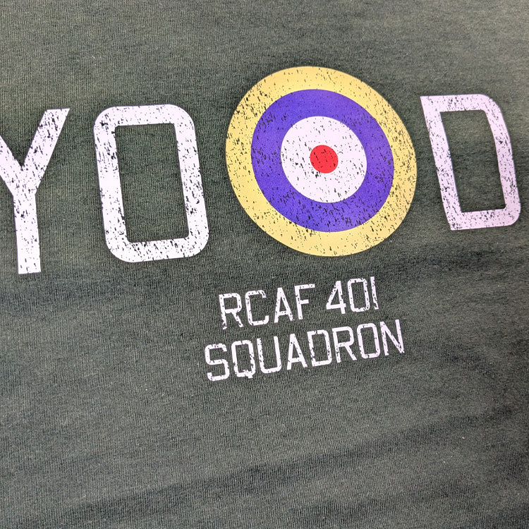 RAF RCAF 401 squadron ww2  tribute vintage aviation cotton shirt 