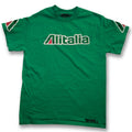 Vintage style retro aviation t shirt with Alitalia airline logo