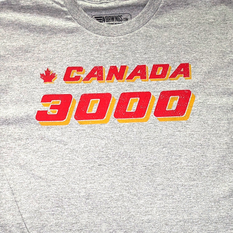 Canada 3000 vintage airline nostalgic t shirt 