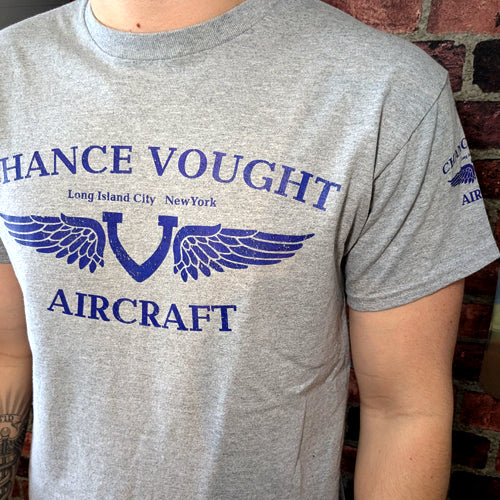 Chance Vought classic retro Aircraft Vintage aviation style cotton aviator t shirt apparel