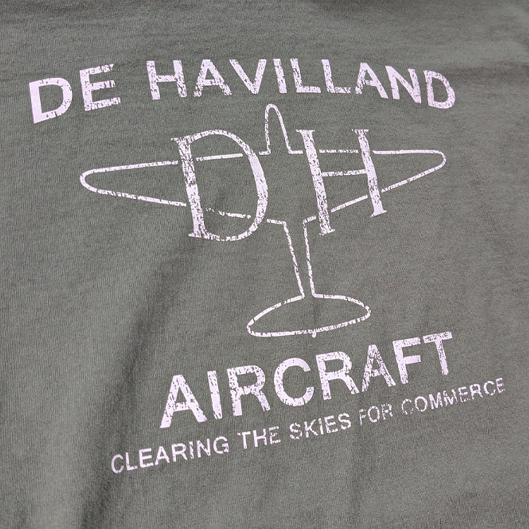 De havilland aircraft vintage style aviation themed cotton t shirt aircraft enthusiast