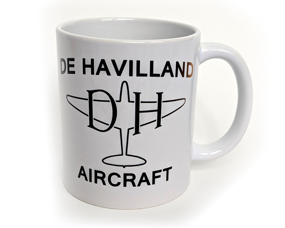 11oz De Havilland Aircraft aviation themed white coffee mug 