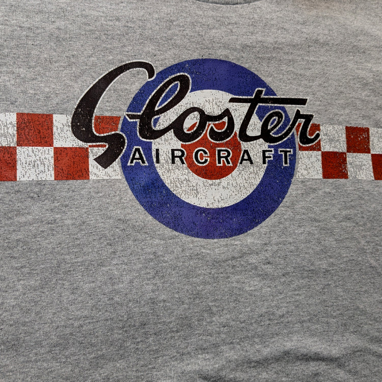 Gloster Aircraft Vintage aviation style cotton aviator t shirt apparel