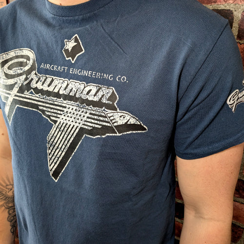 Grumman Aircraft Vintage retro classic aviation style cotton aviator t shirt apparel
