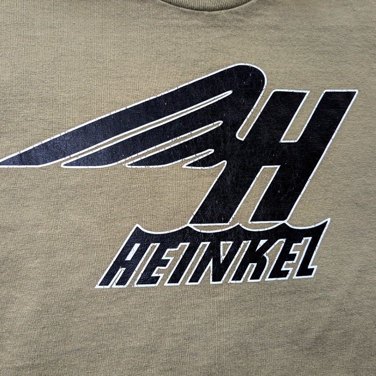 Heinkel Aircraft Vintage aviation style cotton aviator t shirt apparel