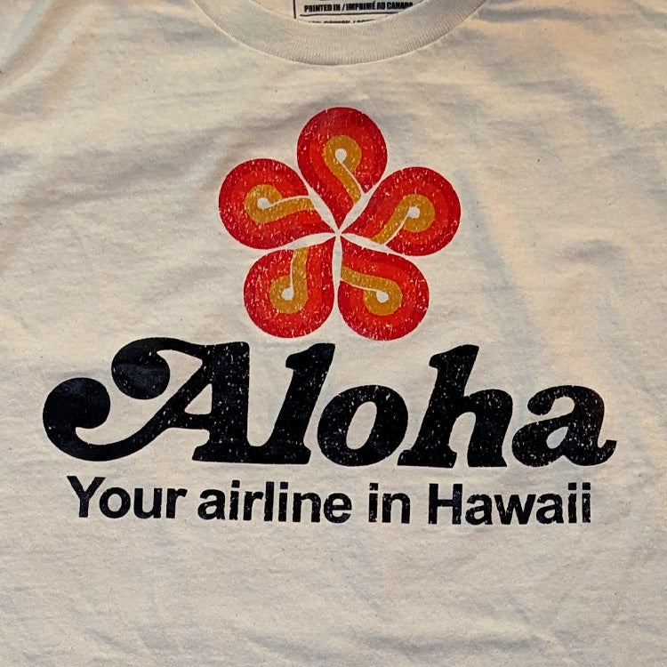 Aloha Airlines flight 243 aviation tribte t shirt close up