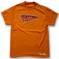 Orange Lockheed Aircraft Vintage aviation style cotton aviator t shirt 