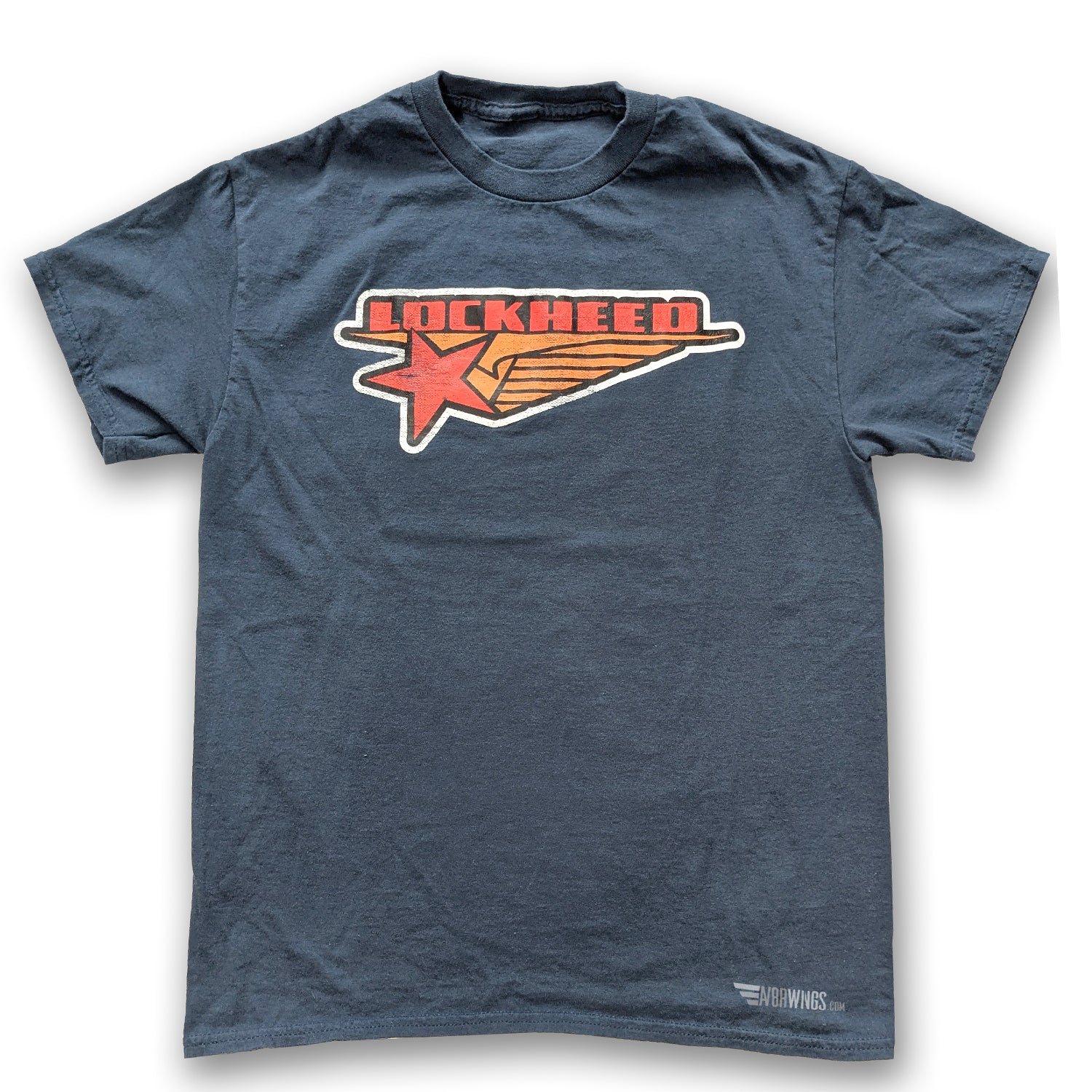 Blue Dusk Lockheed Aircraft Vintage aviation style cotton aviator t shirt 