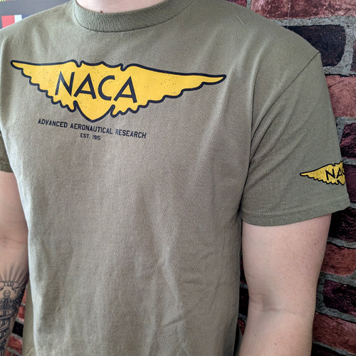 Naca Aeronautical Aircraft Vintage aviation style cotton aviator enthusiast themed t shirt clothing apparel