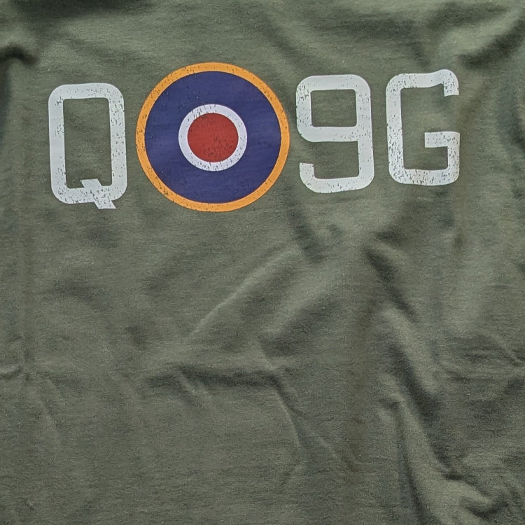 RAF Spitfire Tribute Vintage aviation style cotton aviator enthusiast themed t shirt clothing apparel