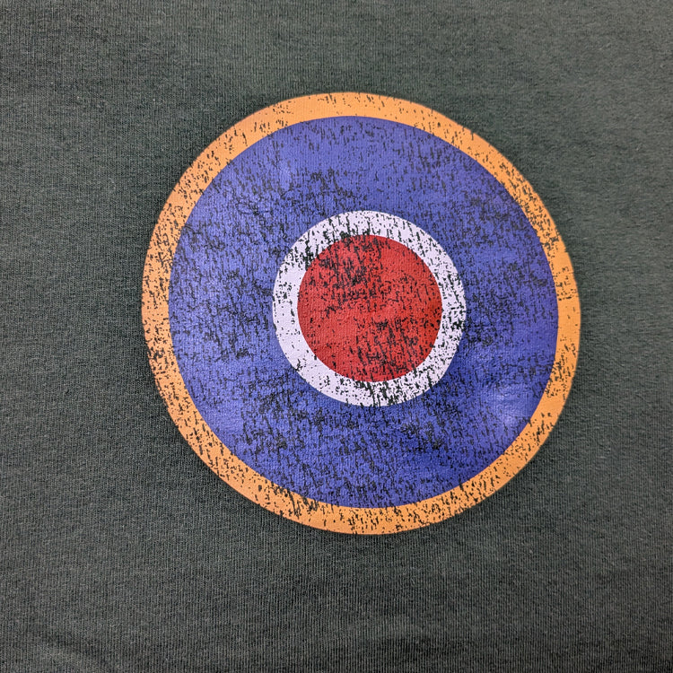 RAF Roundel Aircraft Vintage aviation style cotton aviator t shirt apparel