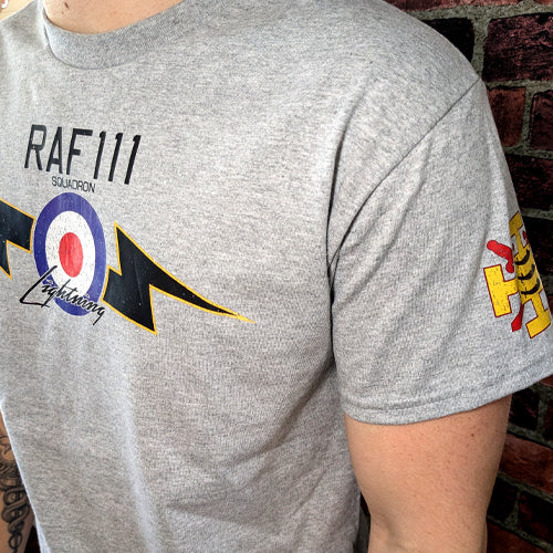 English Electric Lightning squadron 111 RAF vintage retro pilot aircraft aviation tribute shirt
