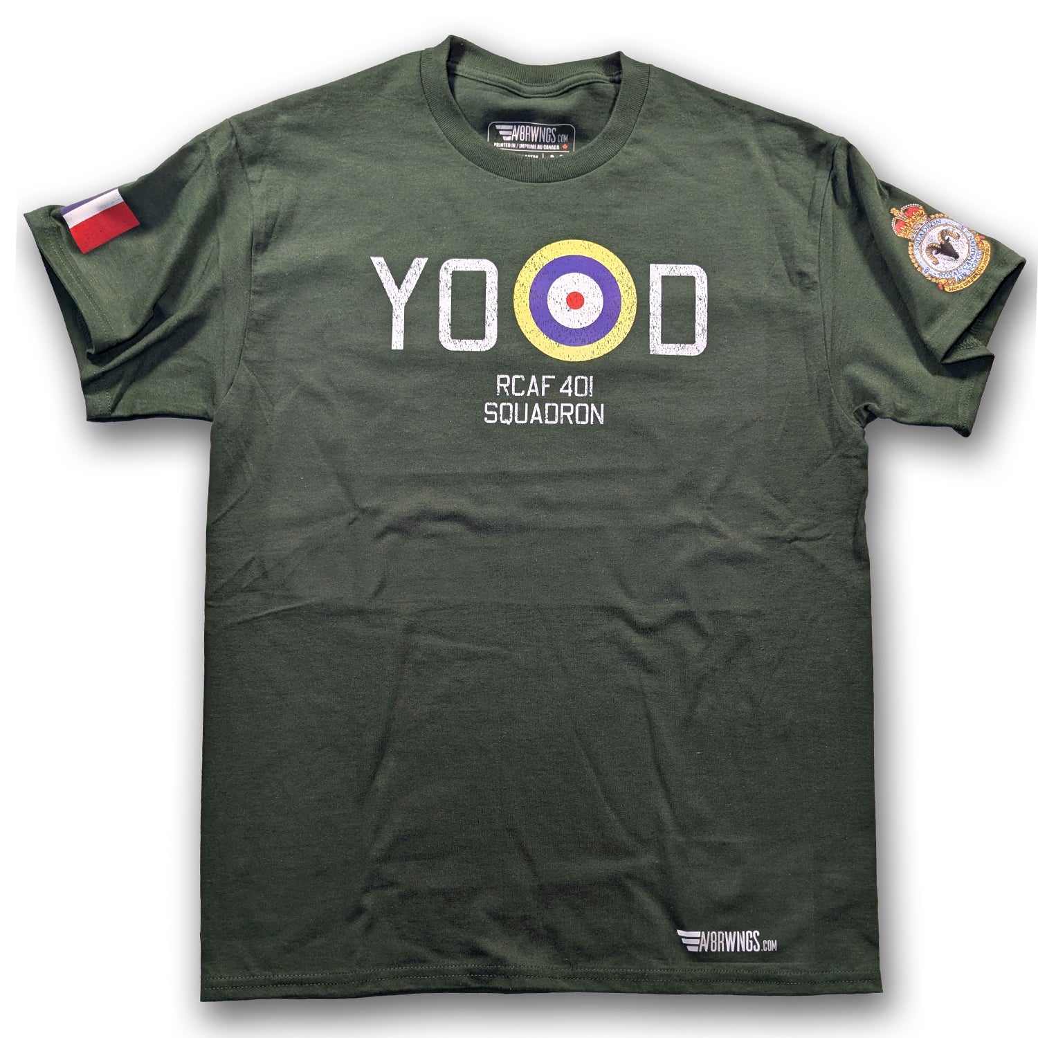 RAF RCAF 401 squadron tribute vintage aviation cotton shirt 