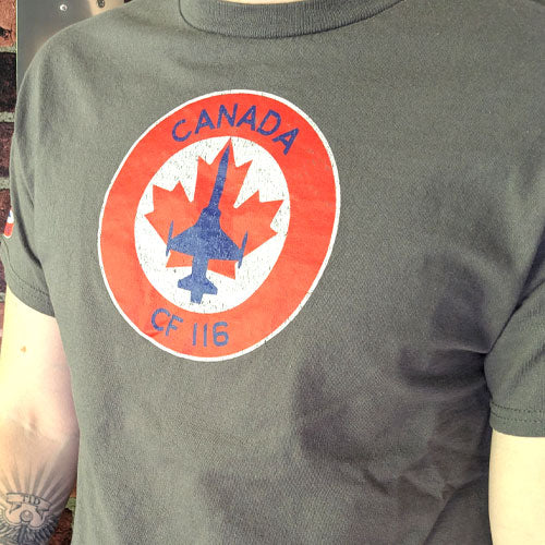 CF 116 Freddom Fighter Canadian Jet Vintage aviator T shirt