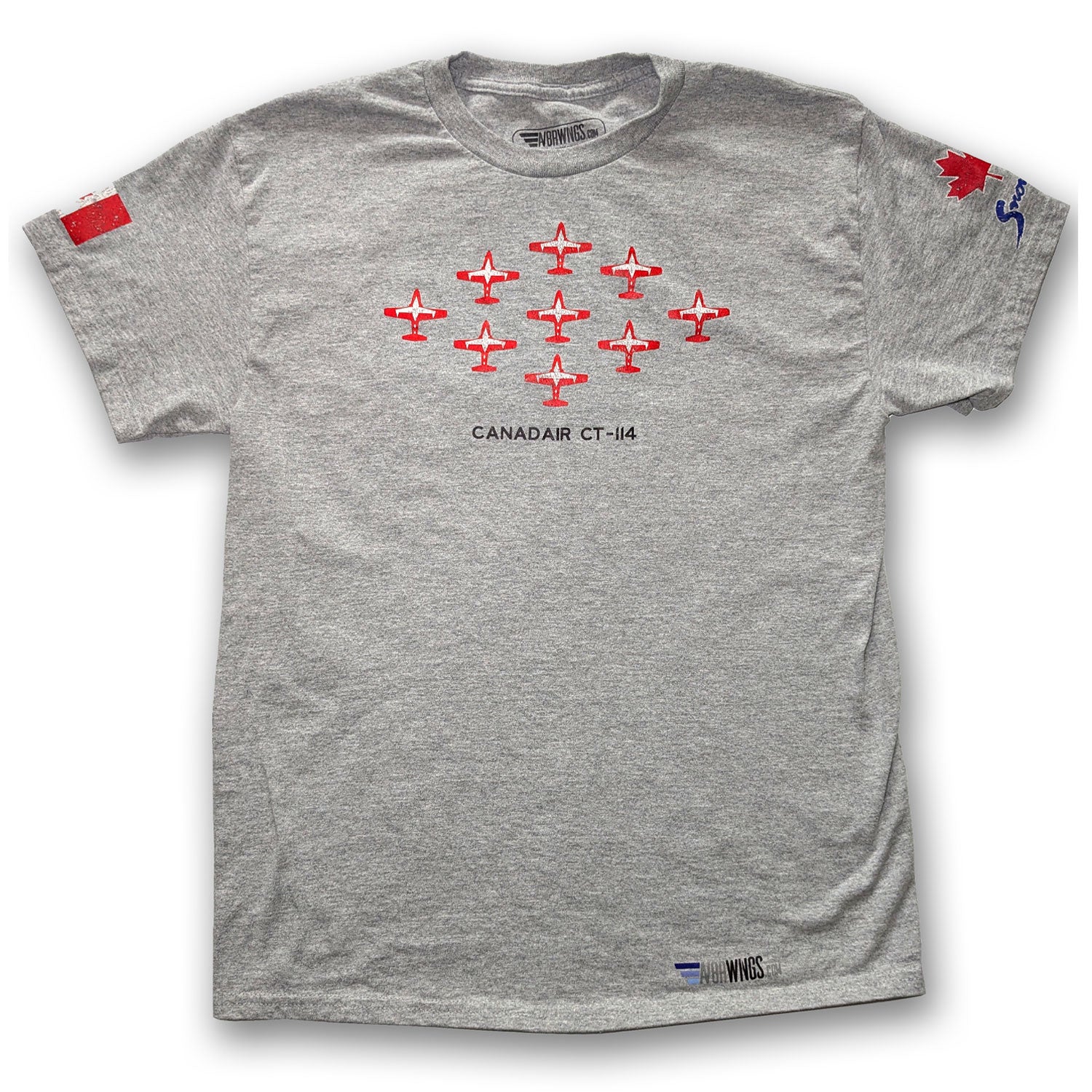 Canadair CT 114 Tutor RCAF Snowbird demonstration team formation t shirt