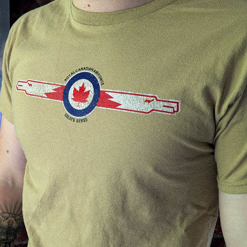 RCAF Golden hawks demonstration team tan vintage Canadian aviation t shirt