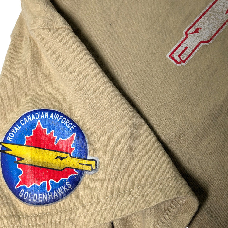 RCAF Golden hawks demonstration team tan vintage Canadian aviation t shirt
