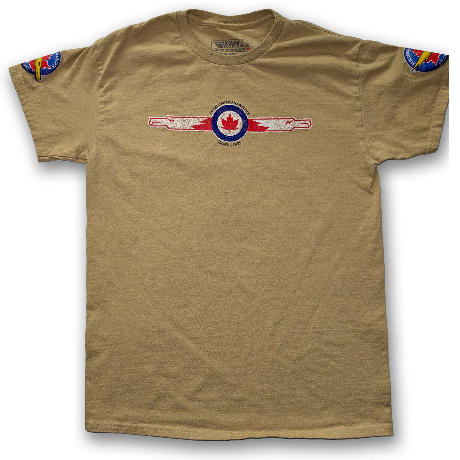 RCAF Golden hawks demonstration team tan vintage Canadian aviation t shirt