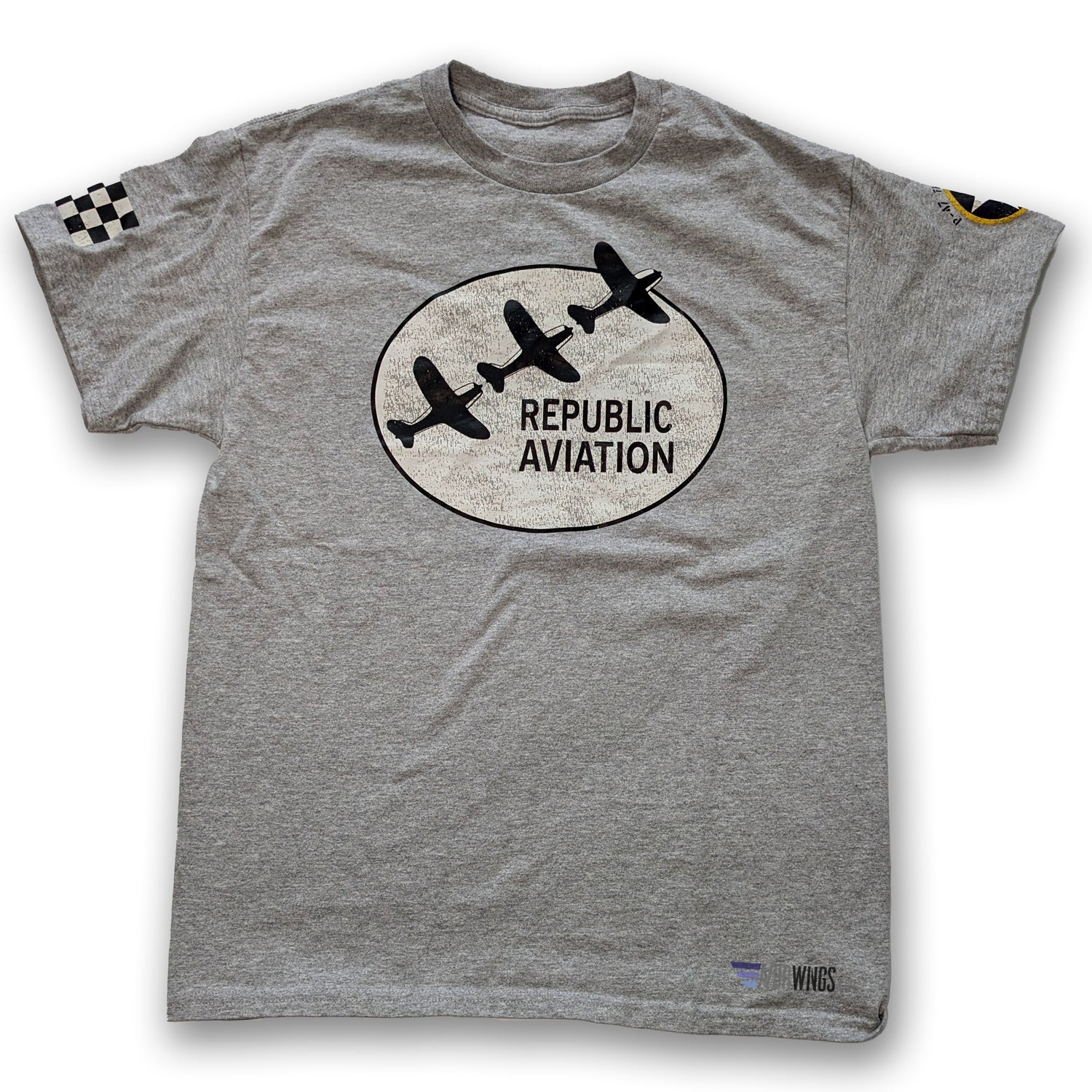 Grey Republic Aircraft Vintage aviation style cotton aviator t shirt 