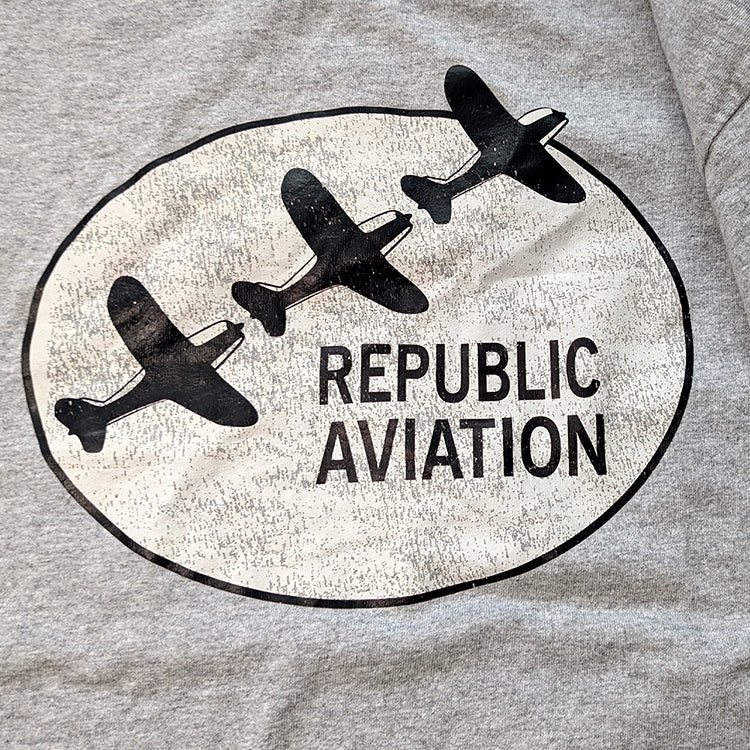Republic aviation Aircraft Vintage aviation style cotton aviator enthusiast themed t shirt clothing apparel