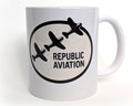 11oz Republic Aviation aircraft themed white coffee mug