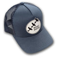 Navy Blue Snap Back Trucker hat with vintage Republic Aviation Logo