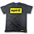 Spirit airlines vintage style black aviation retro t shirt with yellow logo