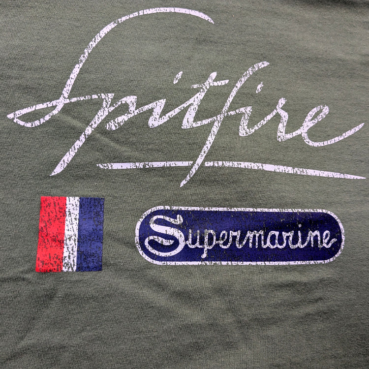 Super marine Spitfire Tribute Clothing apparel Aircraft Vintage aviation style cotton aviator t shirt 