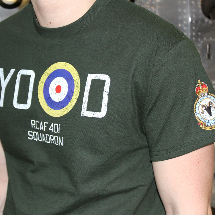 RAF RCAF 401 squadron ww2  tribute vintage aviation cotton shirt 