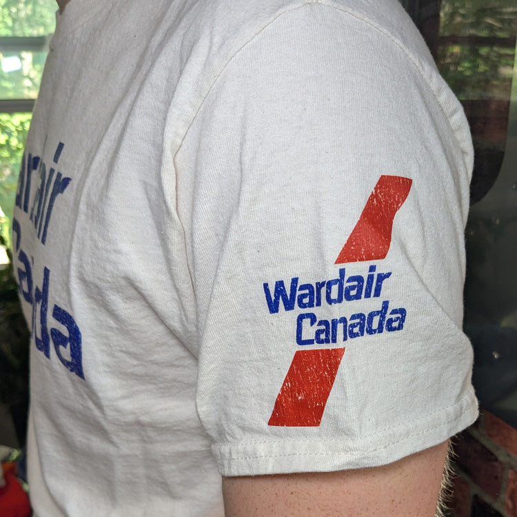 Ward Air Canada former Canadian airline vintage aviation pilot retro t shirt arm detail